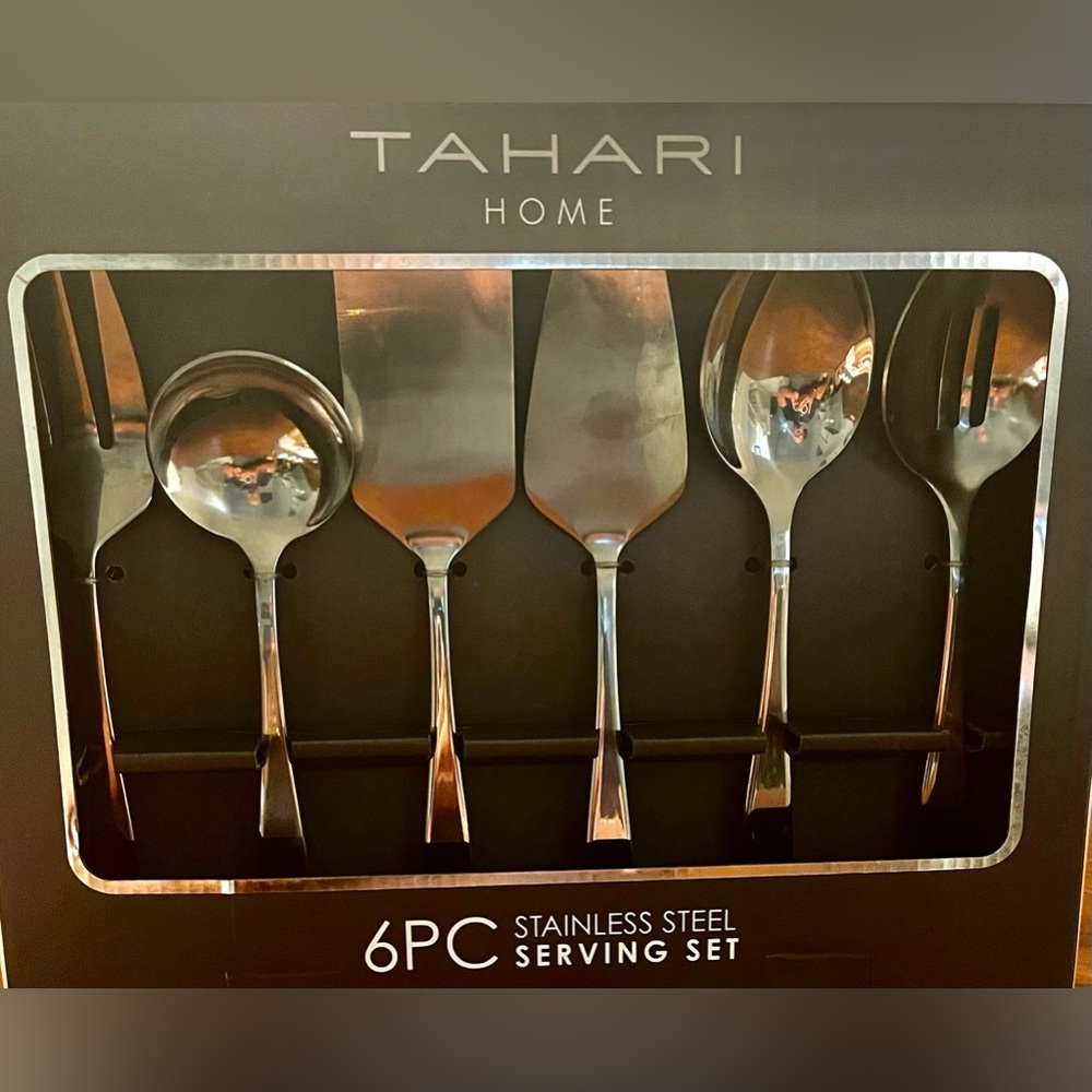 Tahari 6PC Stainless Steel Serving Set